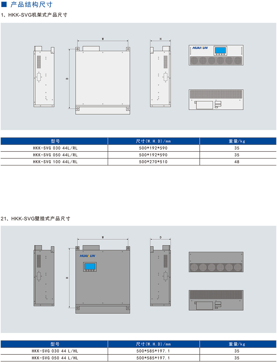 HKK-SVG产品结构尺寸